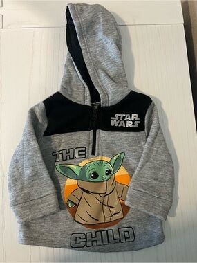 Star Wars Grey & Black The Child Hoodie for Kids
